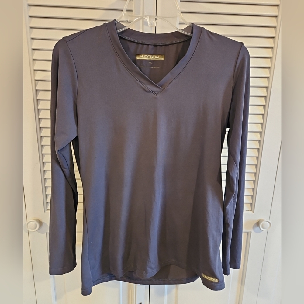 Lauderdale By Uniform Advantage Long Sleeve Scrub Top Slate XS uniform Layer
